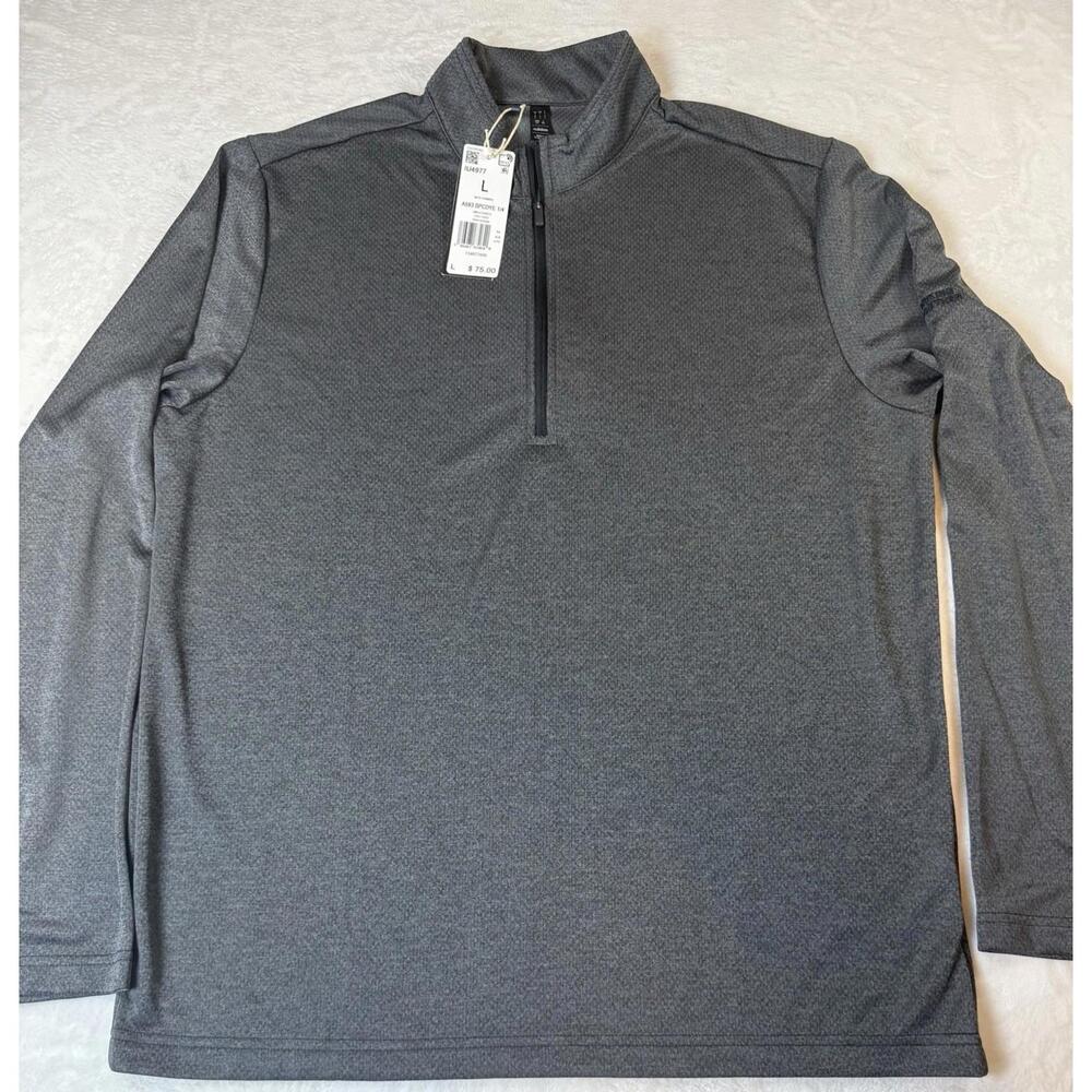 NWT Adidas 1/4 Zip Pullover Golf Gray Lightweight Mens Large *see Description